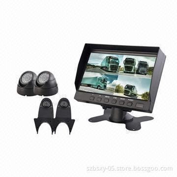 Hot Digital Quad Monitor with Color CCD Cameras for Car Rear View System